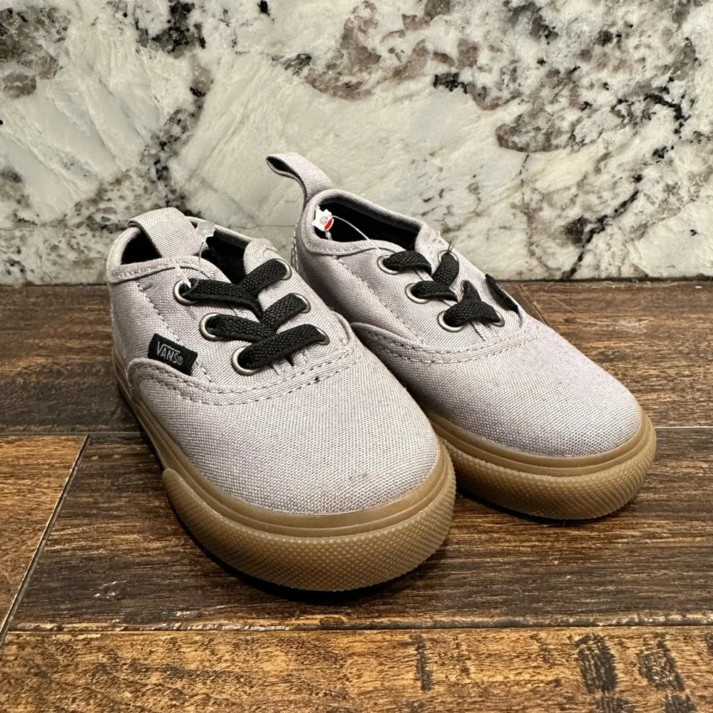 Vans Off the Wall Toddler Kids Gray Canvas Sneakers Size 4.5